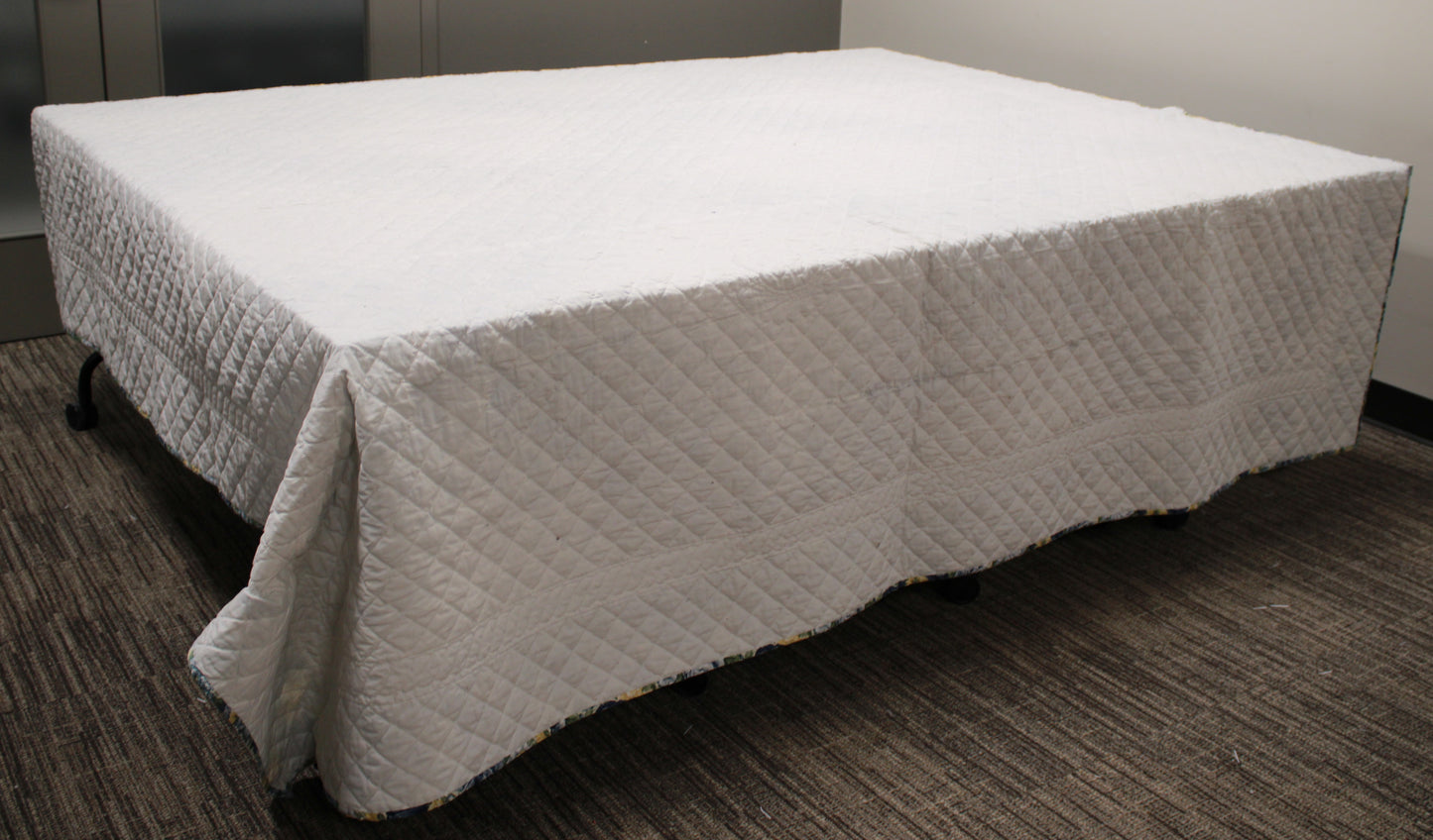 Hand-Pieced and Hand-Quilted King Floral Quilt