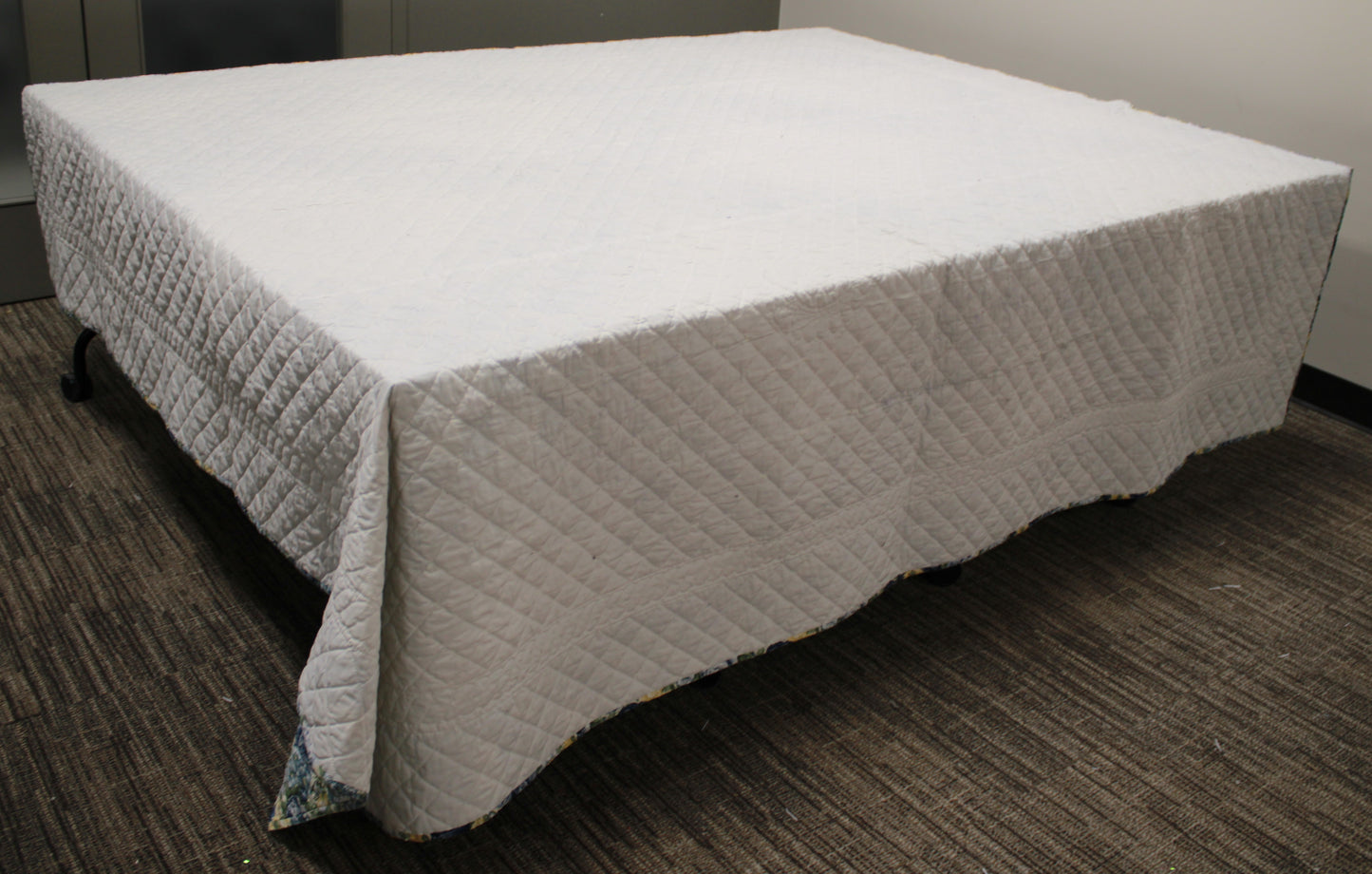 Hand-Pieced and Hand-Quilted King Floral Quilt