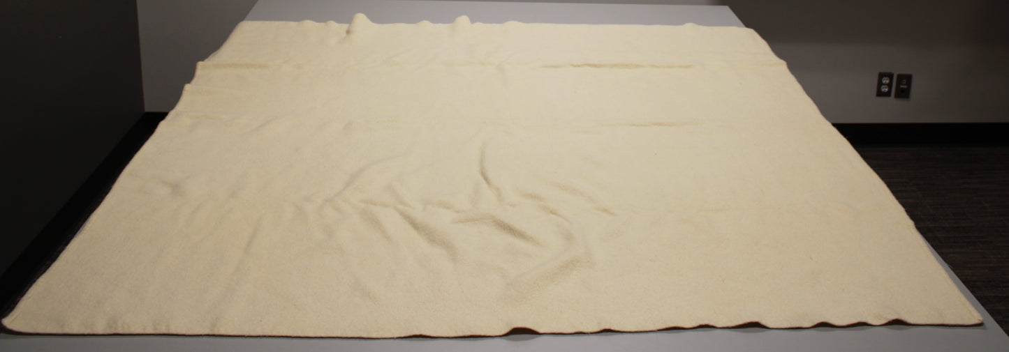 Classic Off-White Vintage Wool Blanket