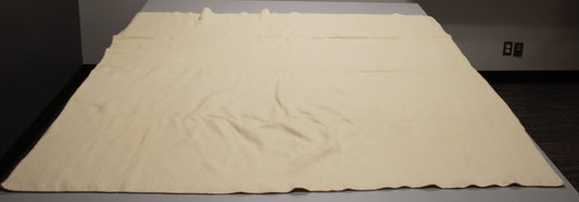 Classic Off-White Vintage Wool Blanket