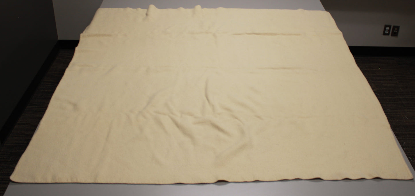 Classic Off-White Vintage Wool Blanket