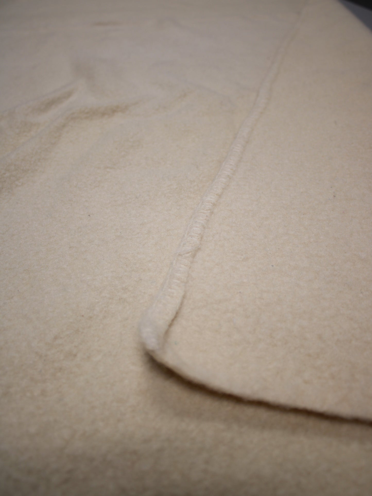 Classic Off-White Vintage Wool Blanket