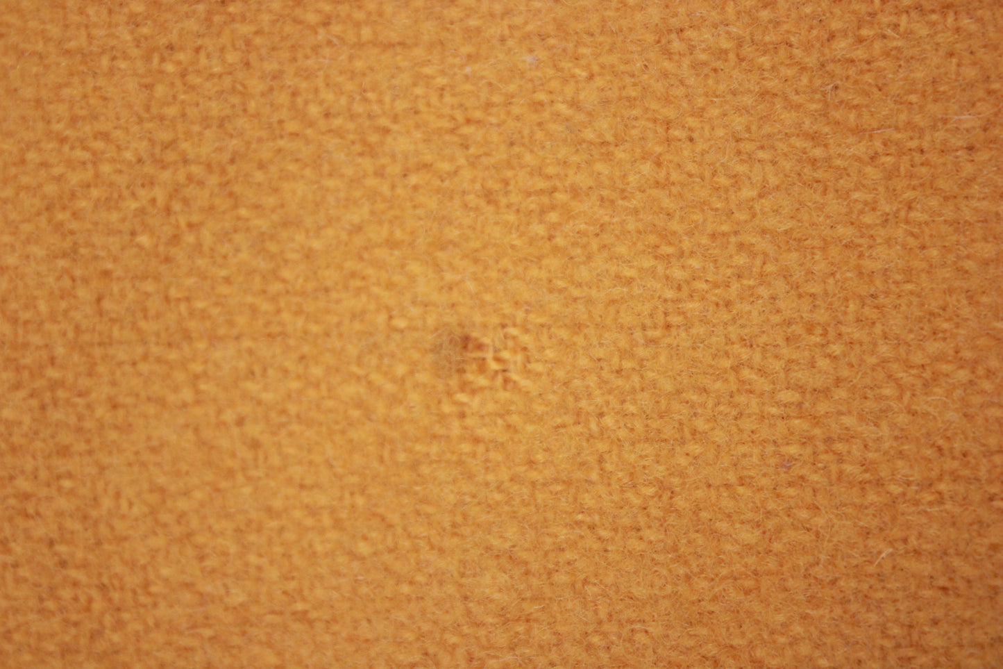 Vintage Pure New Wool Blanket Mustard Gold 185 x 230 cm