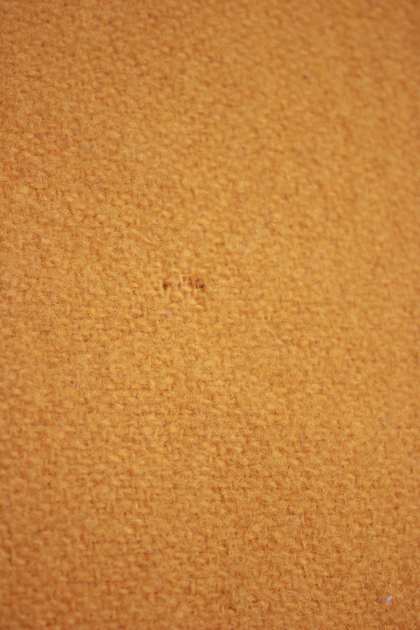 Vintage Pure New Wool Blanket Mustard Gold 185 x 230 cm