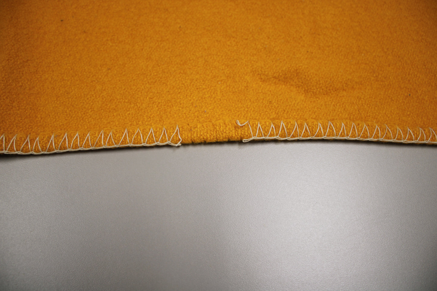 Vintage Pure New Wool Blanket Mustard Gold 185 x 230 cm
