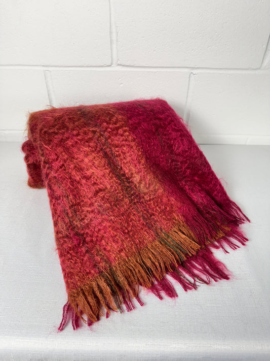 Calzeat Harmony Red Mohair Throw
