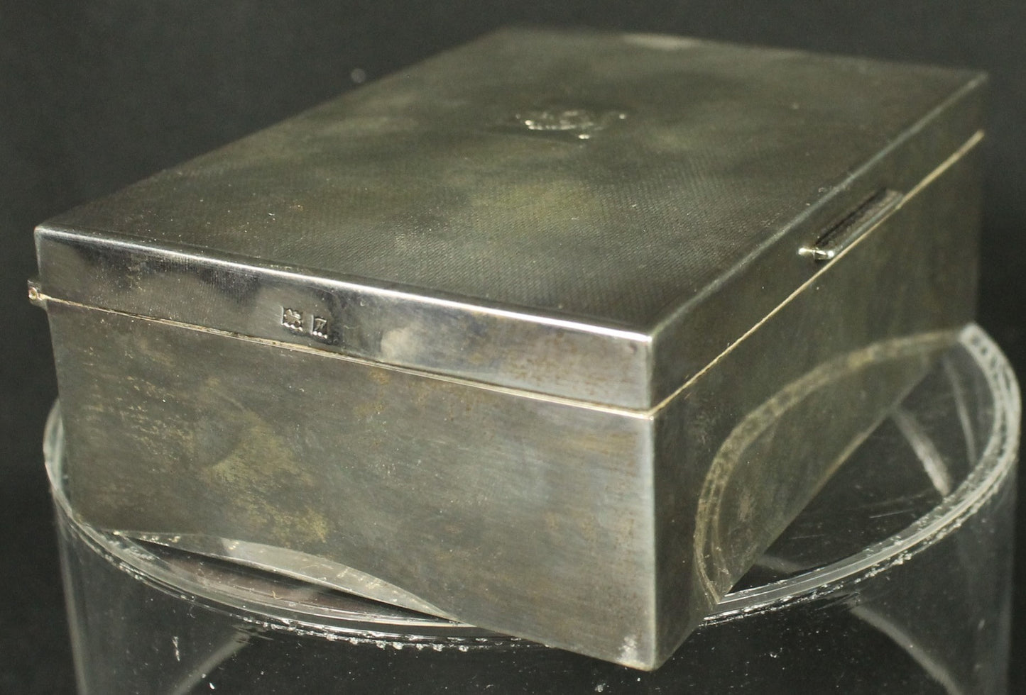 Vintage Bermuda Silver-Plated Wooden Lined Trinket Box with Crest