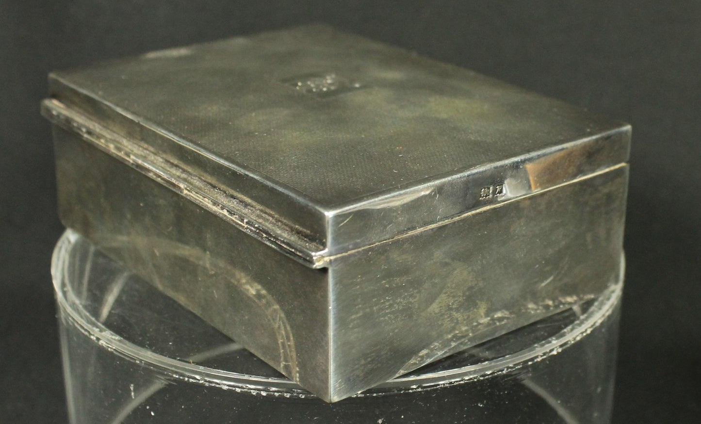 Vintage Bermuda Silver-Plated Wooden Lined Trinket Box with Crest