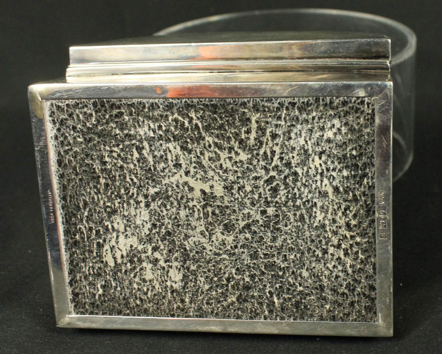 Vintage Bermuda Silver-Plated Wooden Lined Trinket Box with Crest