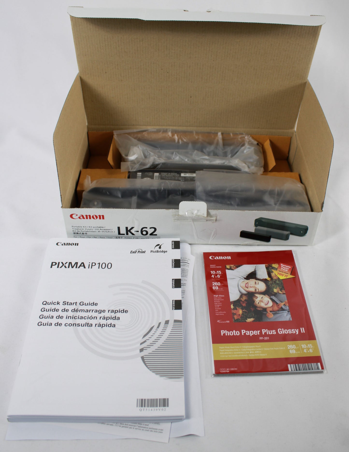 Canon LK-62 Portable Kit for PIXMA iP100 Printers
