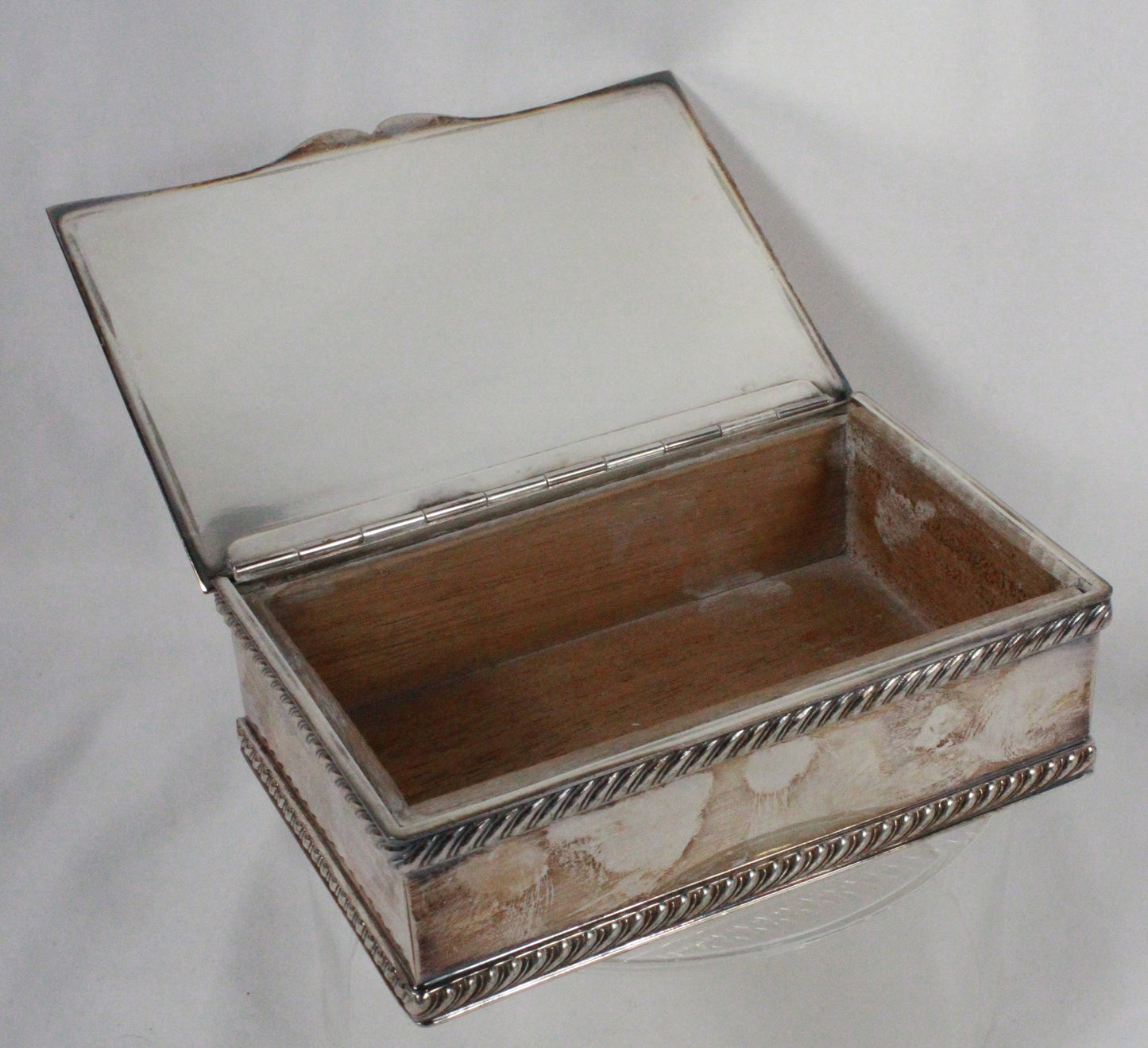 1962 Commemorative Silver-Plated Delta Chi Fraternity Humidor Box