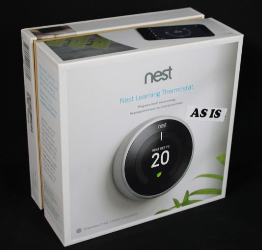 Google Nest 3rd Generation Learning Thermostat - Polished Stainless Steel
