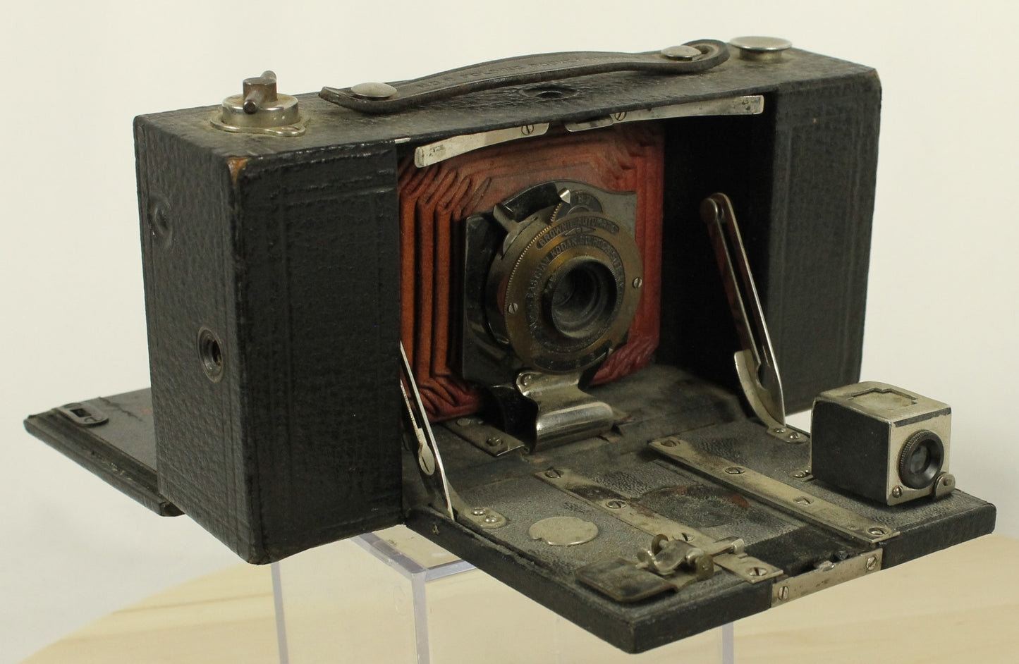 Antique Kodak No. 2 Folding Pocket Brownie Model B Camera with Red Bellows (Early 1900s)