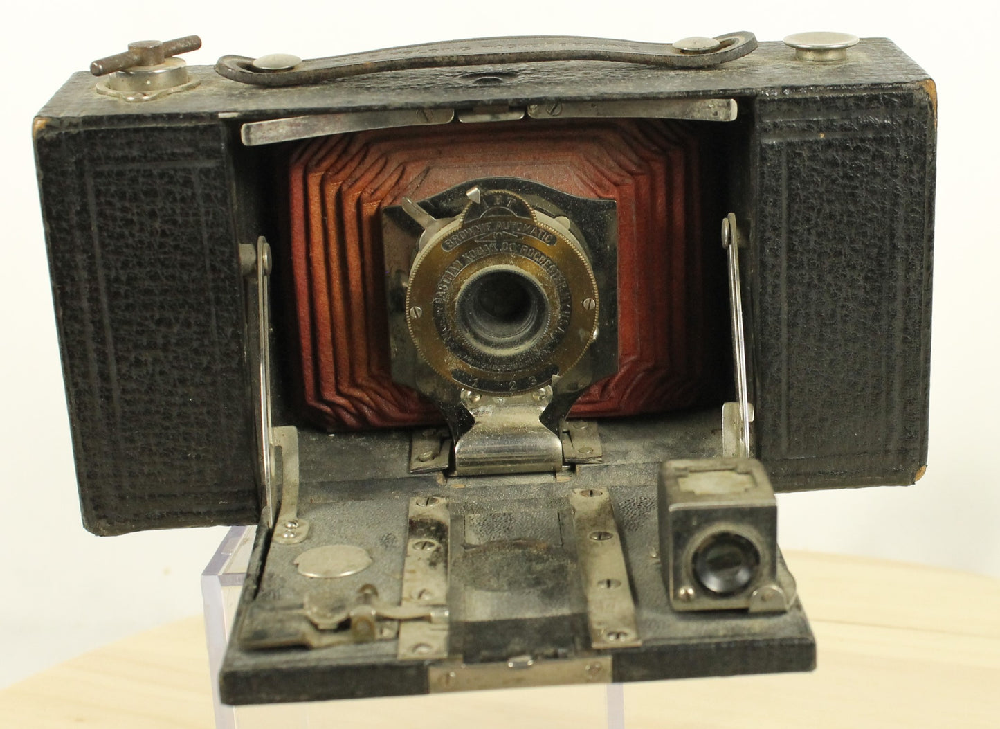 Antique Kodak No. 2 Folding Pocket Brownie Model B Camera with Red Bellows (Early 1900s)