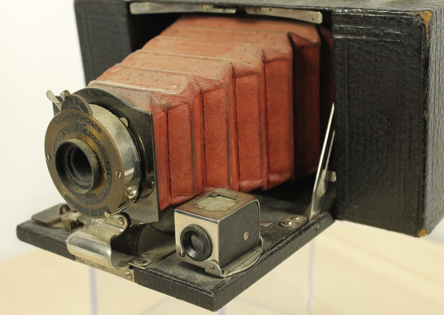 Antique Kodak No. 2 Folding Pocket Brownie Model B Camera with Red Bellows (Early 1900s)