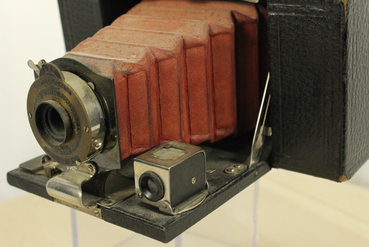 Antique Kodak No. 2 Folding Pocket Brownie Model B Camera with Red Bellows (Early 1900s)