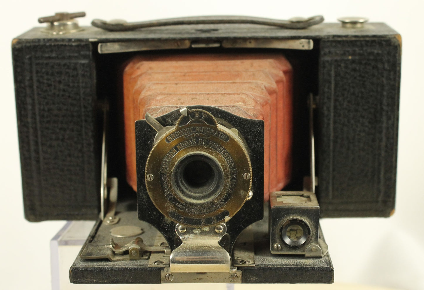 Antique Kodak No. 2 Folding Pocket Brownie Model B Camera with Red Bellows (Early 1900s)