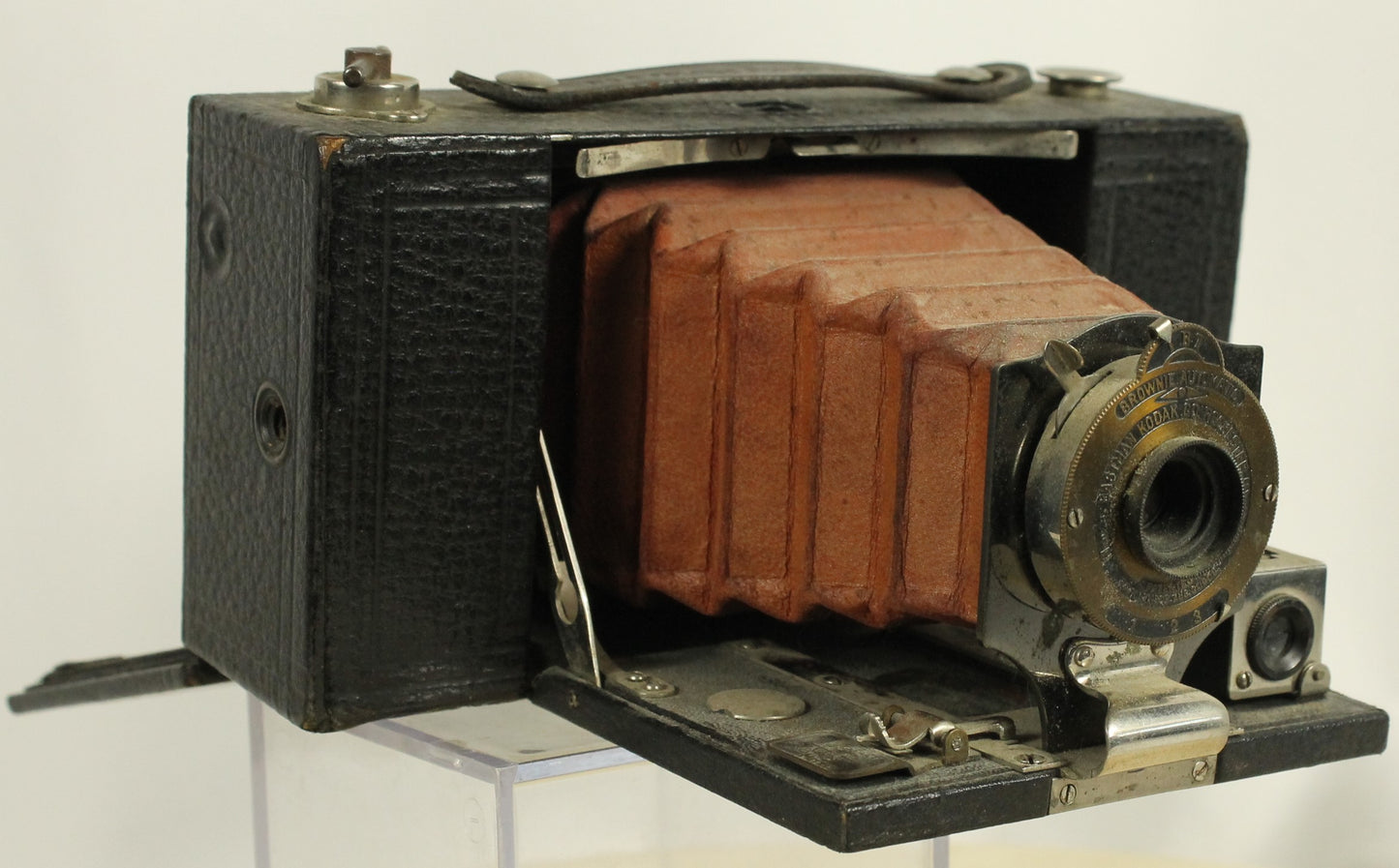 Antique Kodak No. 2 Folding Pocket Brownie Model B Camera with Red Bellows (Early 1900s)