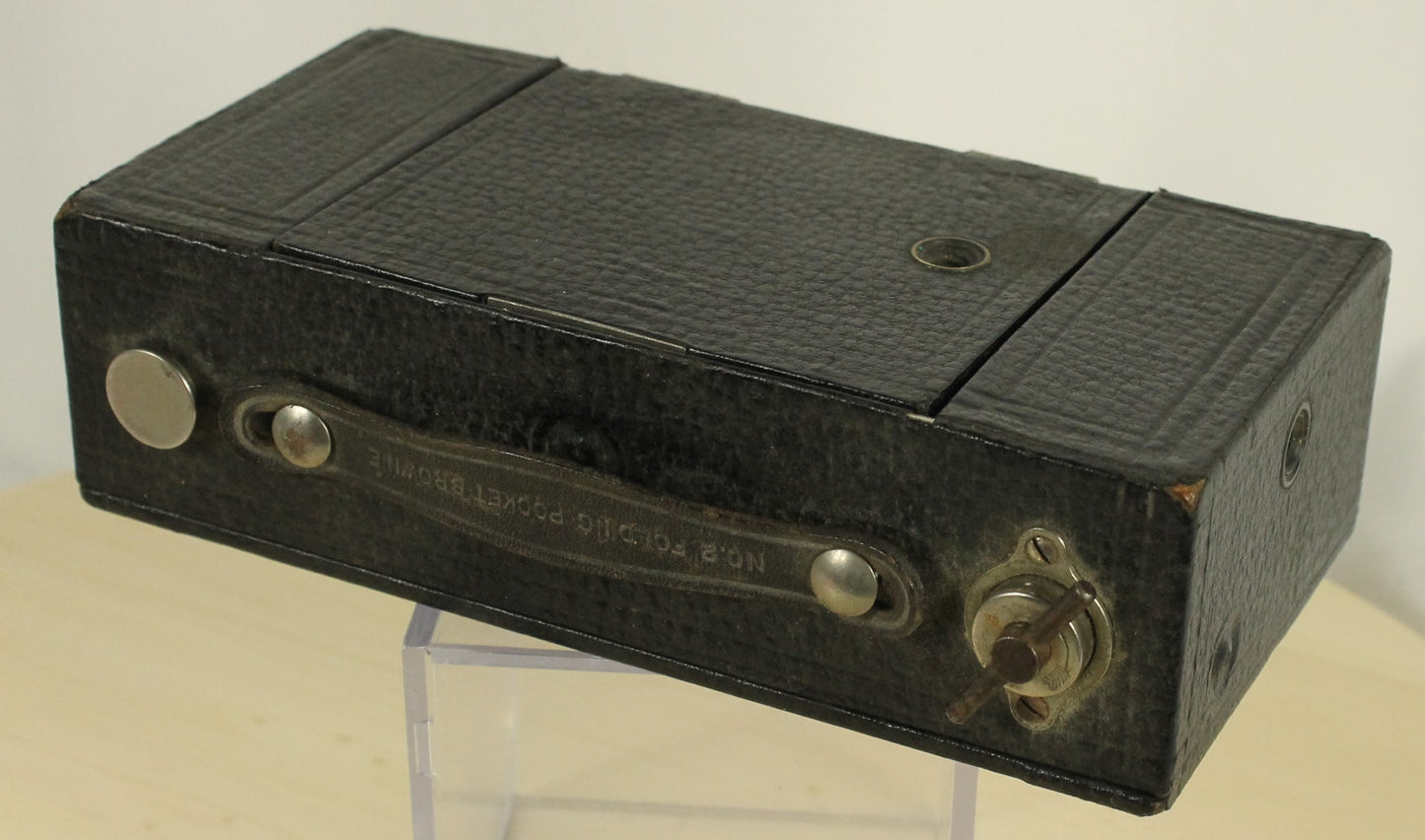 Antique Kodak No. 2 Folding Pocket Brownie Model B Camera with Red Bellows (Early 1900s)