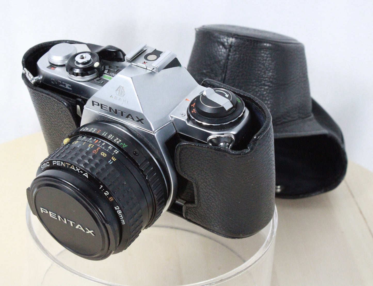Pentax ME Super 35mm SLR Camera with 28mm f/2.8 Lens and Case
