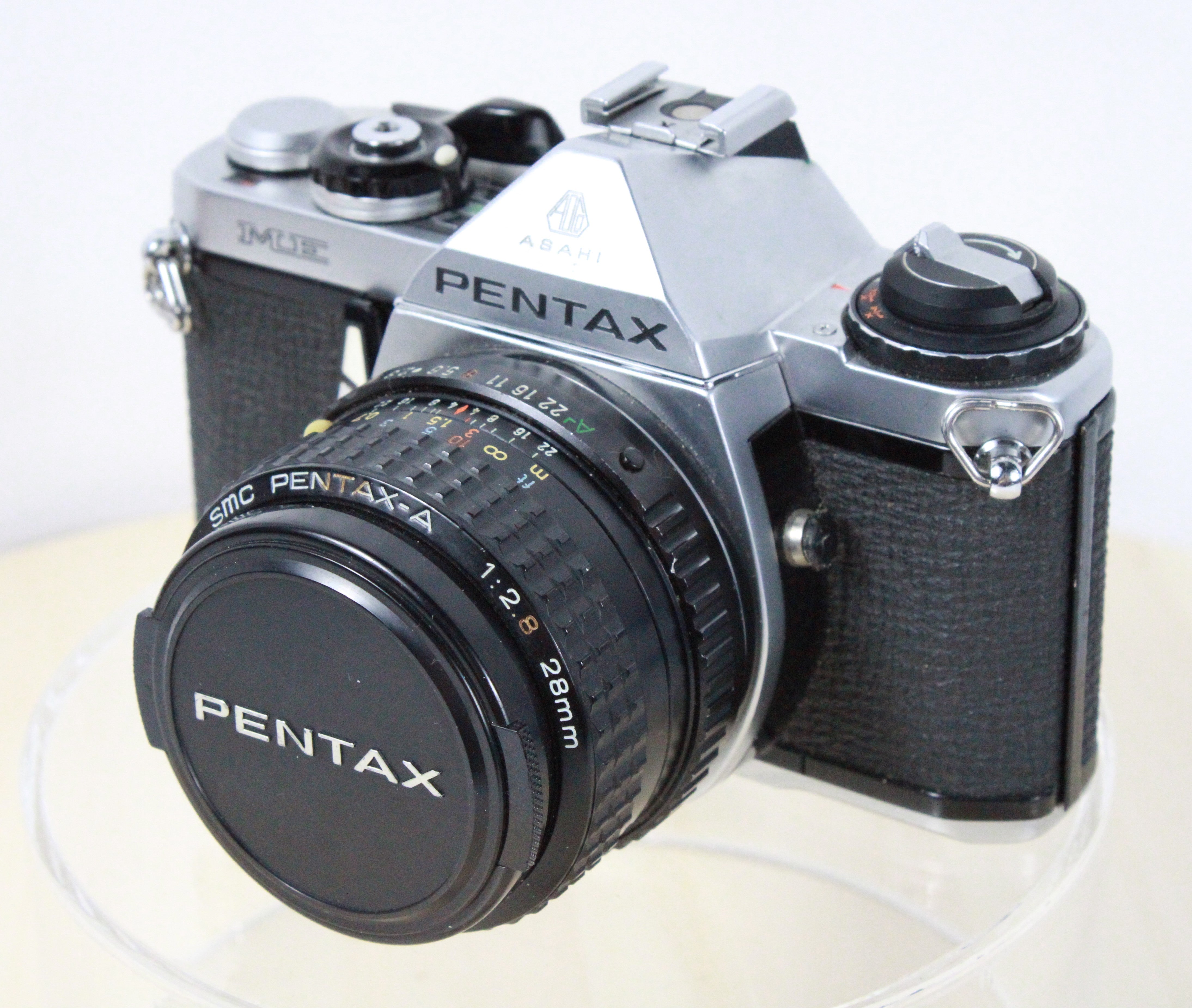 Pentax ME Super 35mm SLR Camera with 28mm f/2.8 Lens and Case
