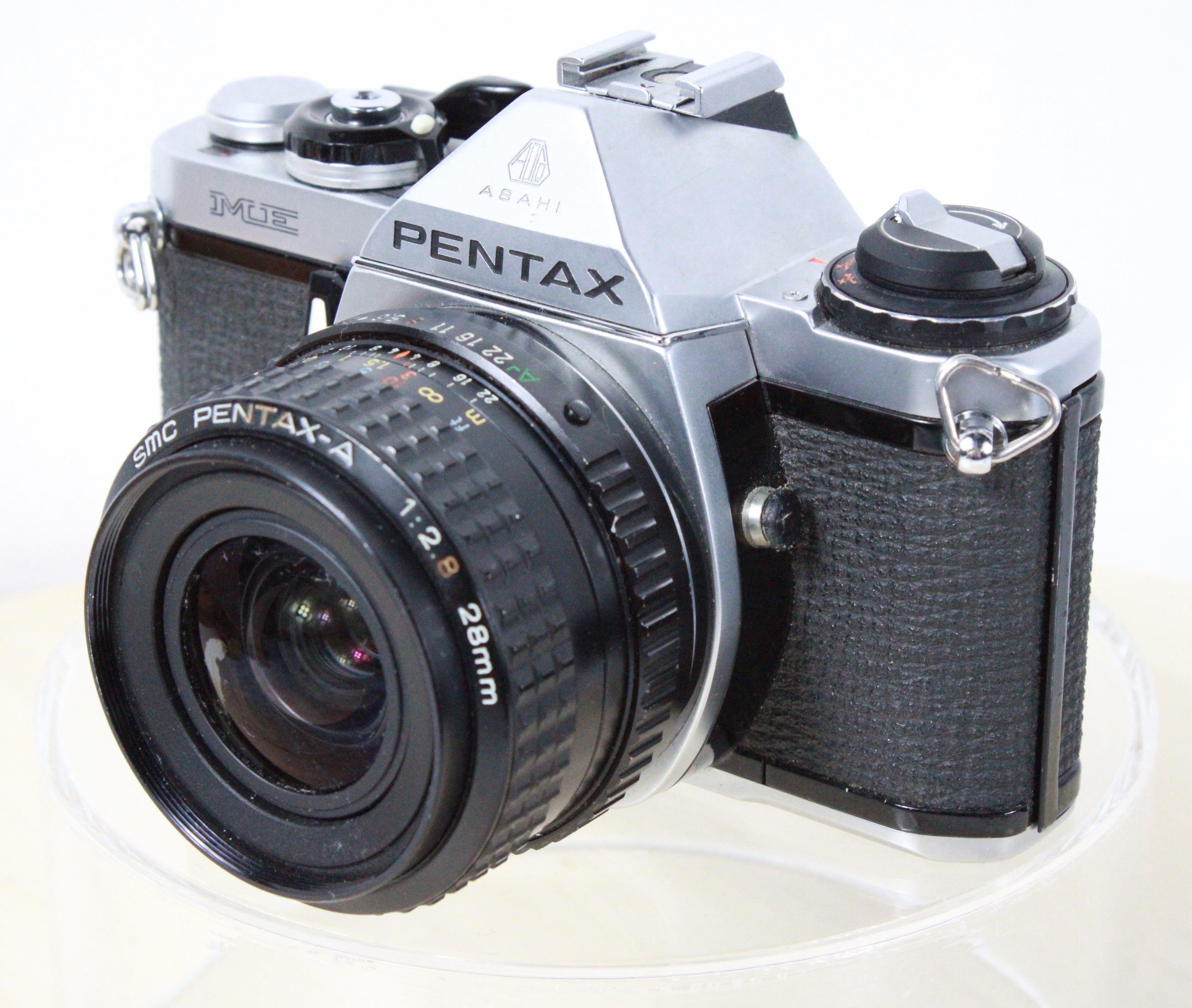 Pentax ME Super 35mm SLR Camera with 28mm f/2.8 Lens and Case