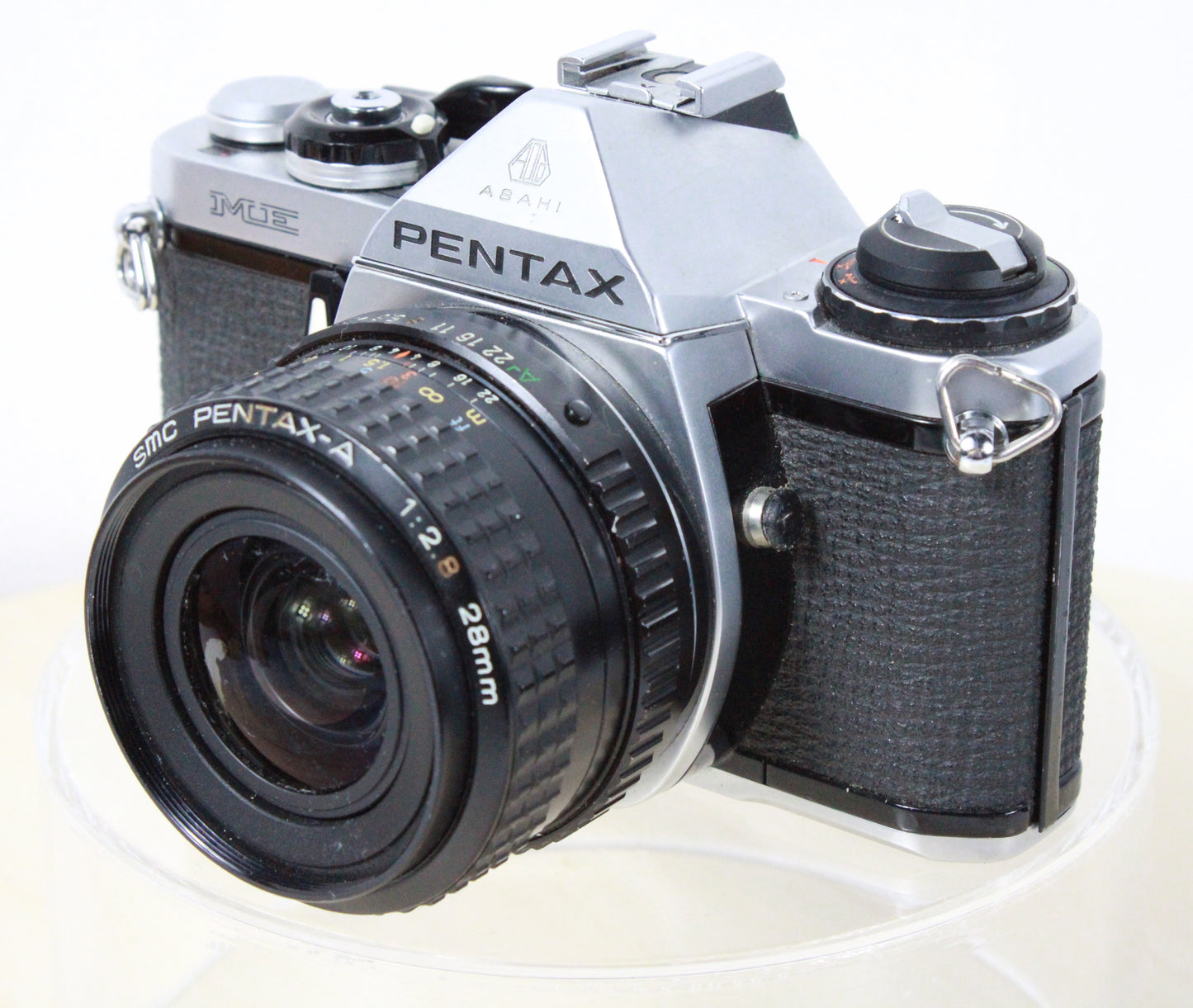 Pentax ME Super 35mm SLR Camera with 28mm f/2.8 Lens and Case