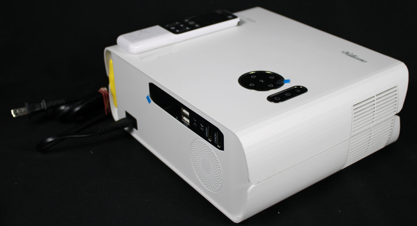 Williams WL-80 8K UHD LED Home Theater Projector with Remote and Bracket Mount