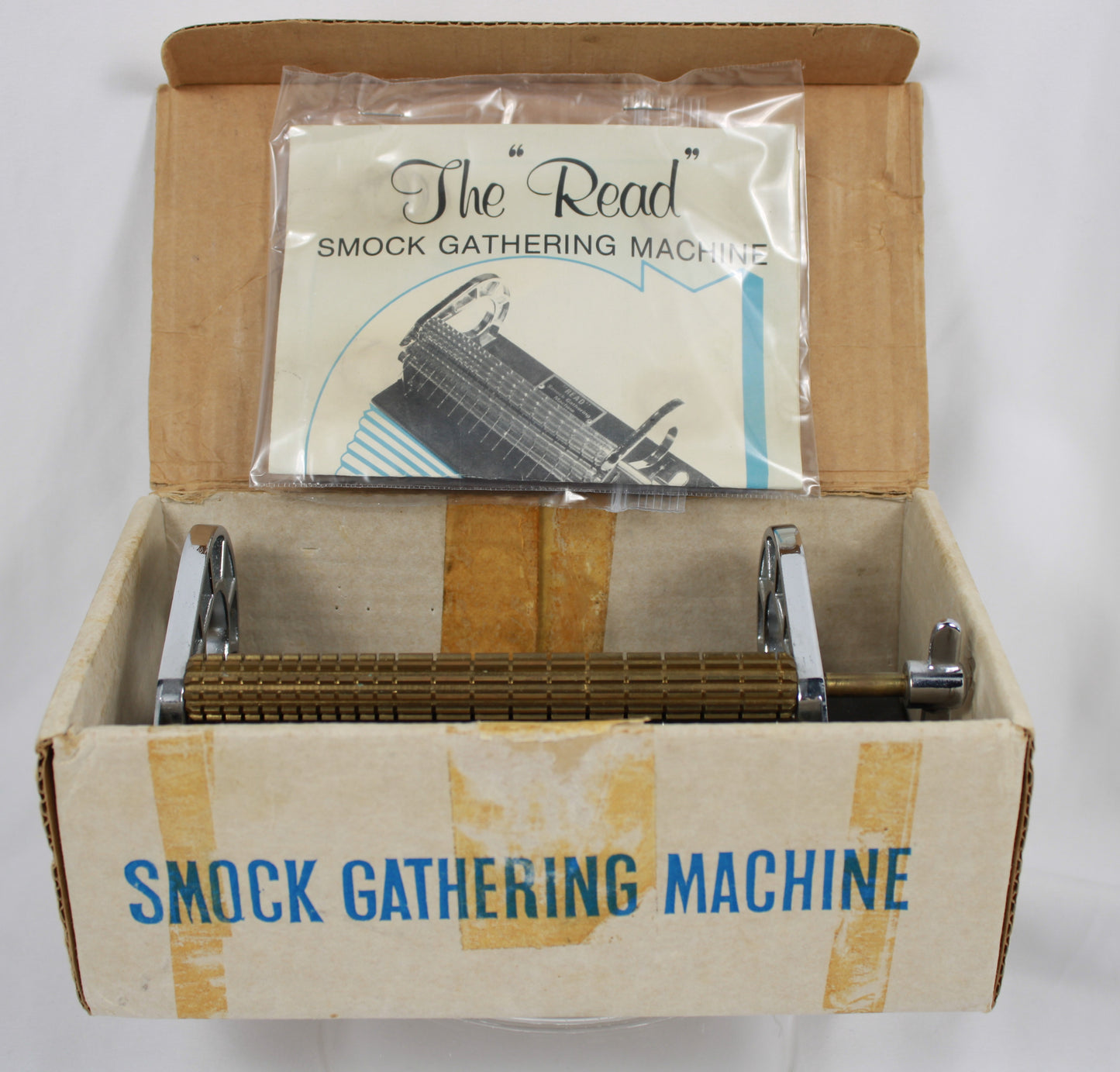 Vintage Read 16-Row Smock Gathering Machine with Original Box and Manual
