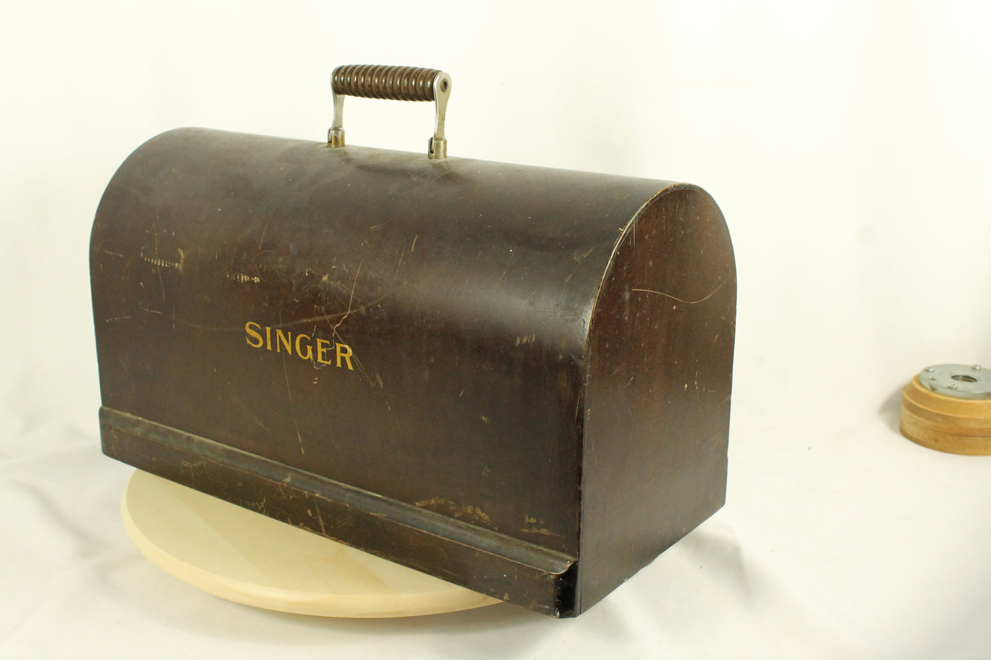 Working 1936 Singer 15-91 "Potted Motor" Sewing Machine with Case - Straight Stitch Workhorse!