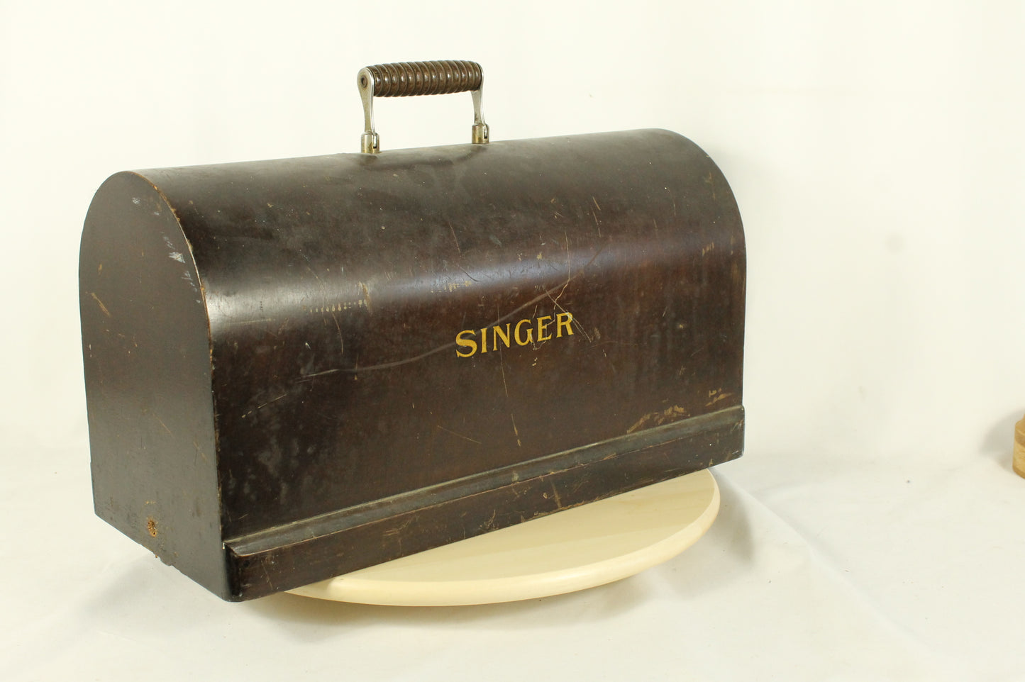 Working 1936 Singer 15-91 "Potted Motor" Sewing Machine with Case - Straight Stitch Workhorse!