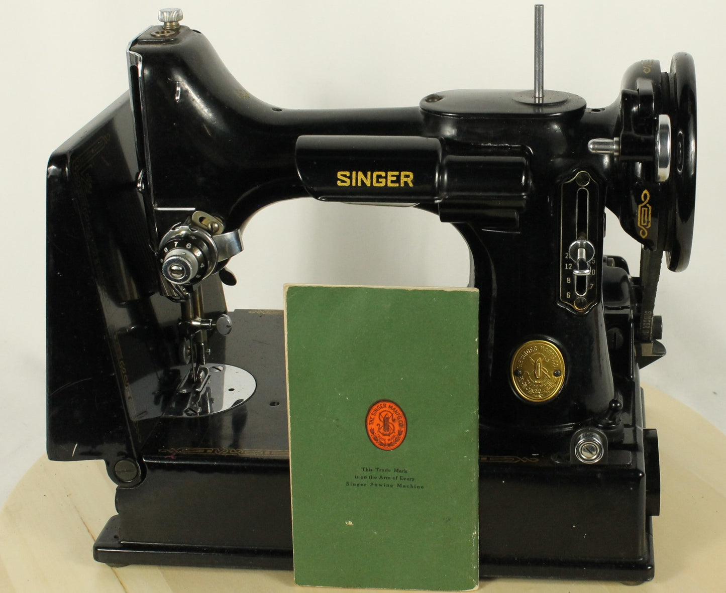 Vintage 1951 Singer Featherweight Model 221-1 Sewing Machine in Case, with Accessories and Original Manual