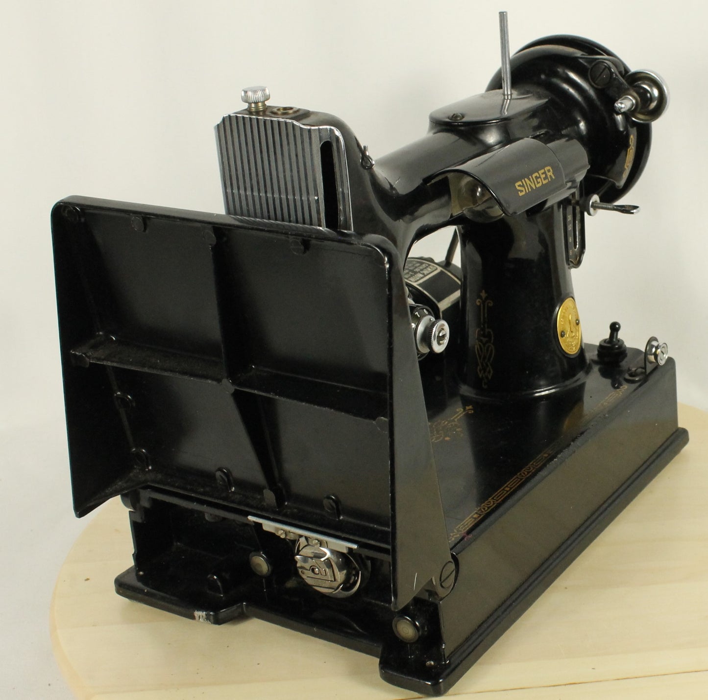Vintage 1951 Singer Featherweight Model 221-1 Sewing Machine in Case, with Accessories and Original Manual