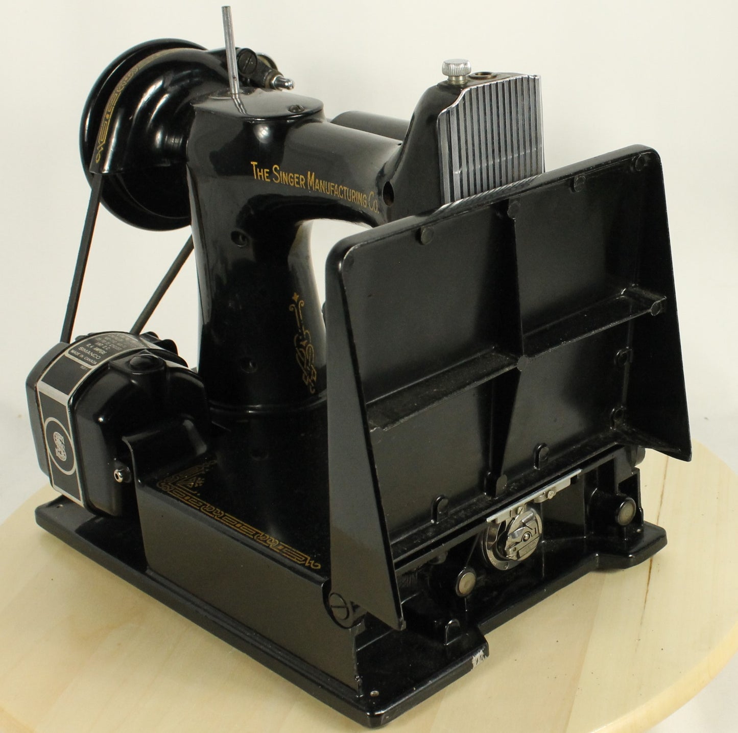 Vintage 1951 Singer Featherweight Model 221-1 Sewing Machine in Case, with Accessories and Original Manual