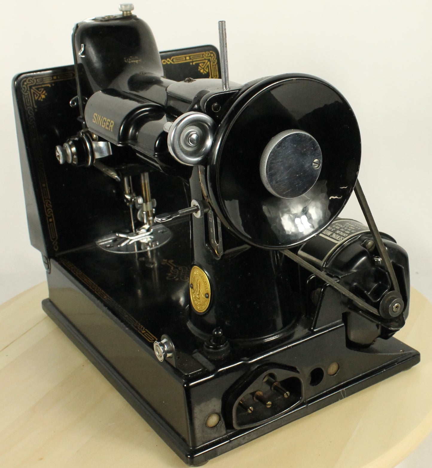 Vintage 1951 Singer Featherweight Model 221-1 Sewing Machine in Case, with Accessories and Original Manual