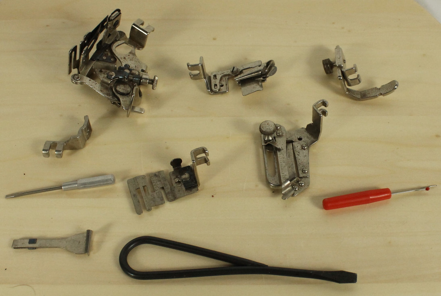 Vintage 1951 Singer Featherweight Model 221-1 Sewing Machine in Case, with Accessories and Original Manual