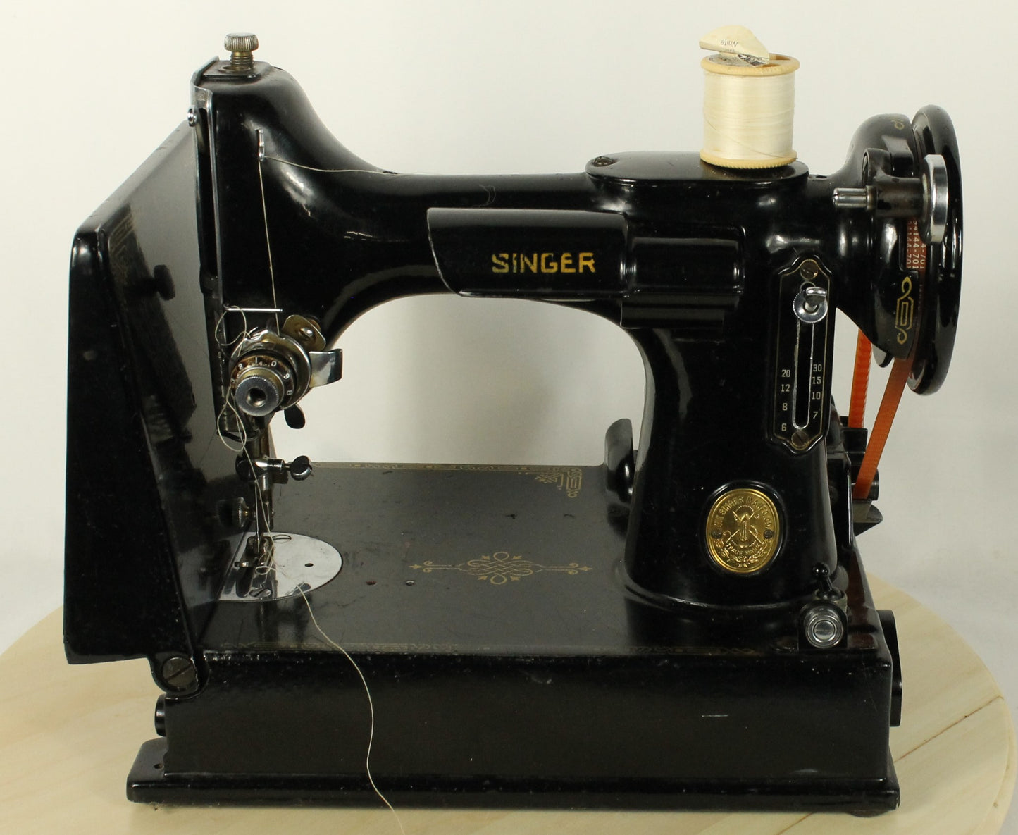 Vintage 1948 Singer Featherweight 221 (S/N EE575605) with Original Case & Huge Accessory Lot