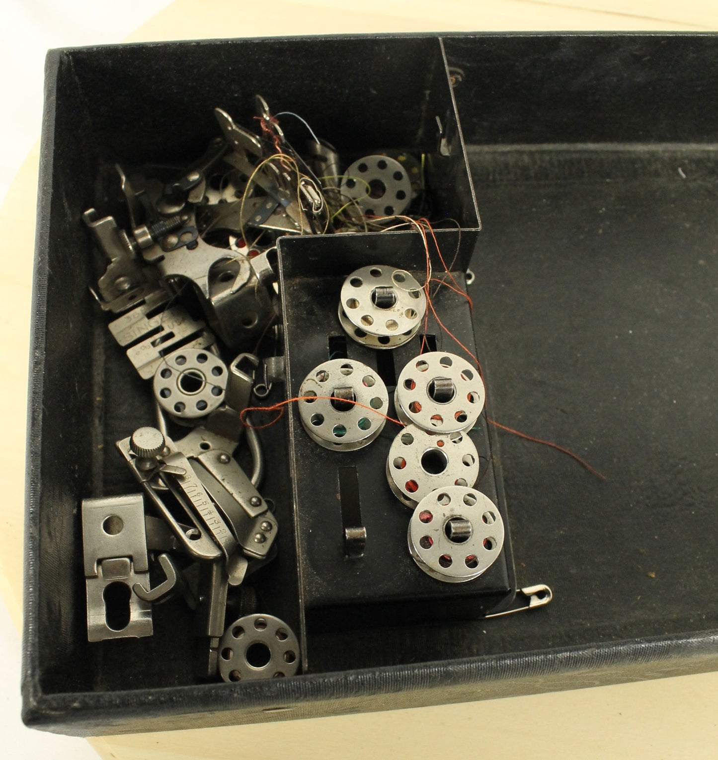 Vintage 1948 Singer Featherweight 221 (S/N EE575605) with Original Case & Huge Accessory Lot