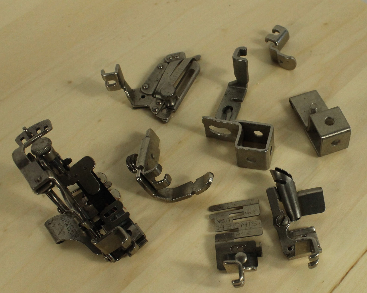 Vintage 1948 Singer Featherweight 221 (S/N EE575605) with Original Case & Huge Accessory Lot