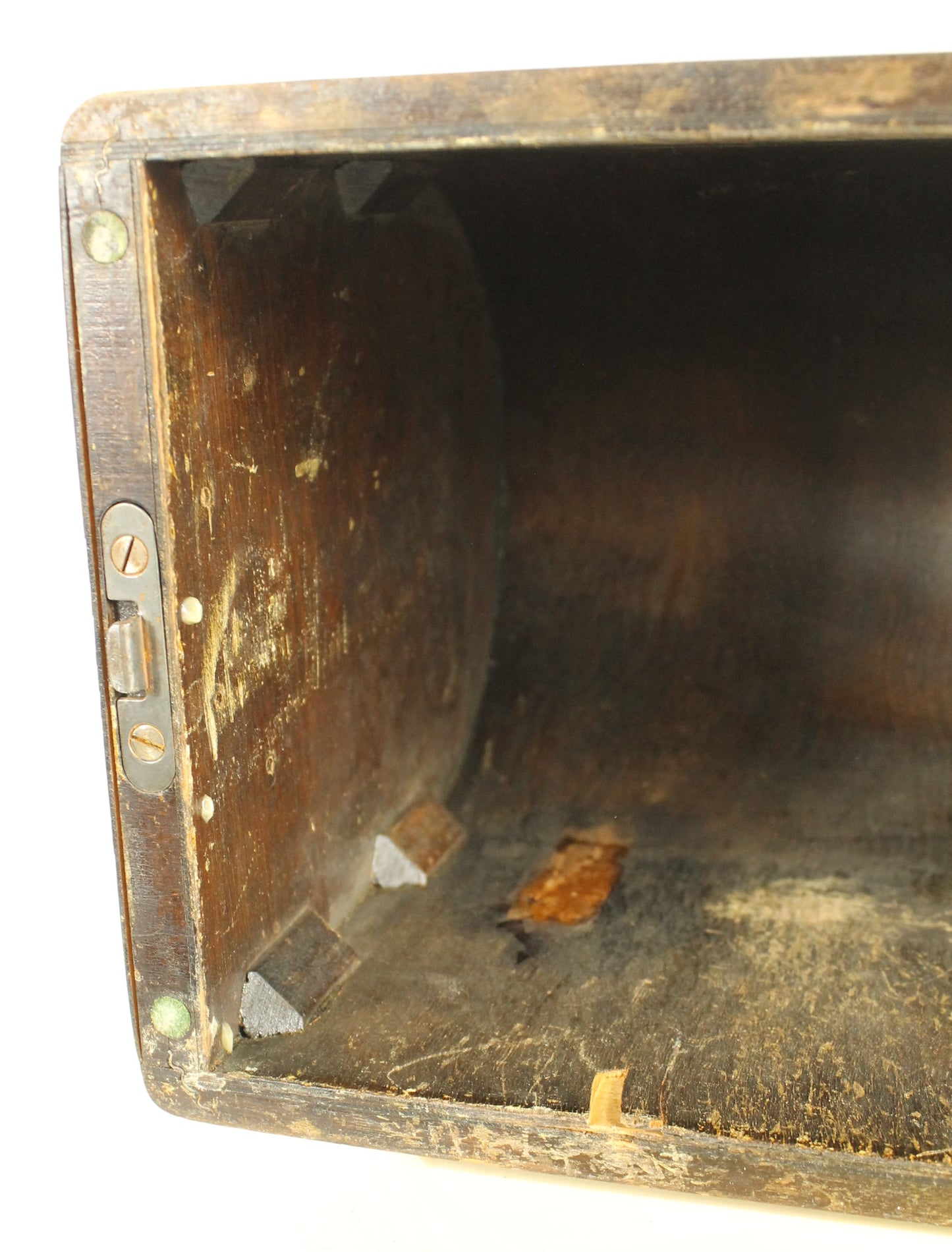 Antique 1923 Singer Model 128-3 "Red Eye" Sewing Machine with Case and Buttonholer Attachment