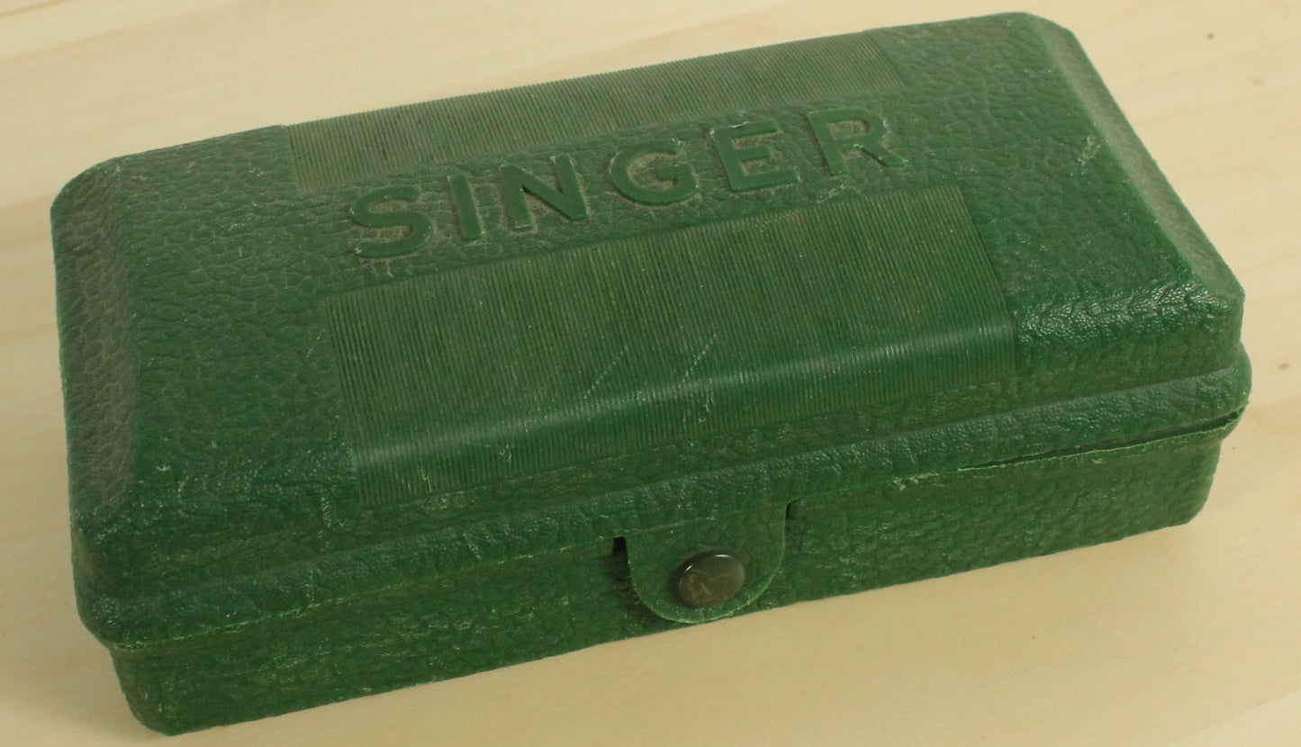 Antique 1923 Singer Model 128-3 "Red Eye" Sewing Machine with Case and Buttonholer Attachment