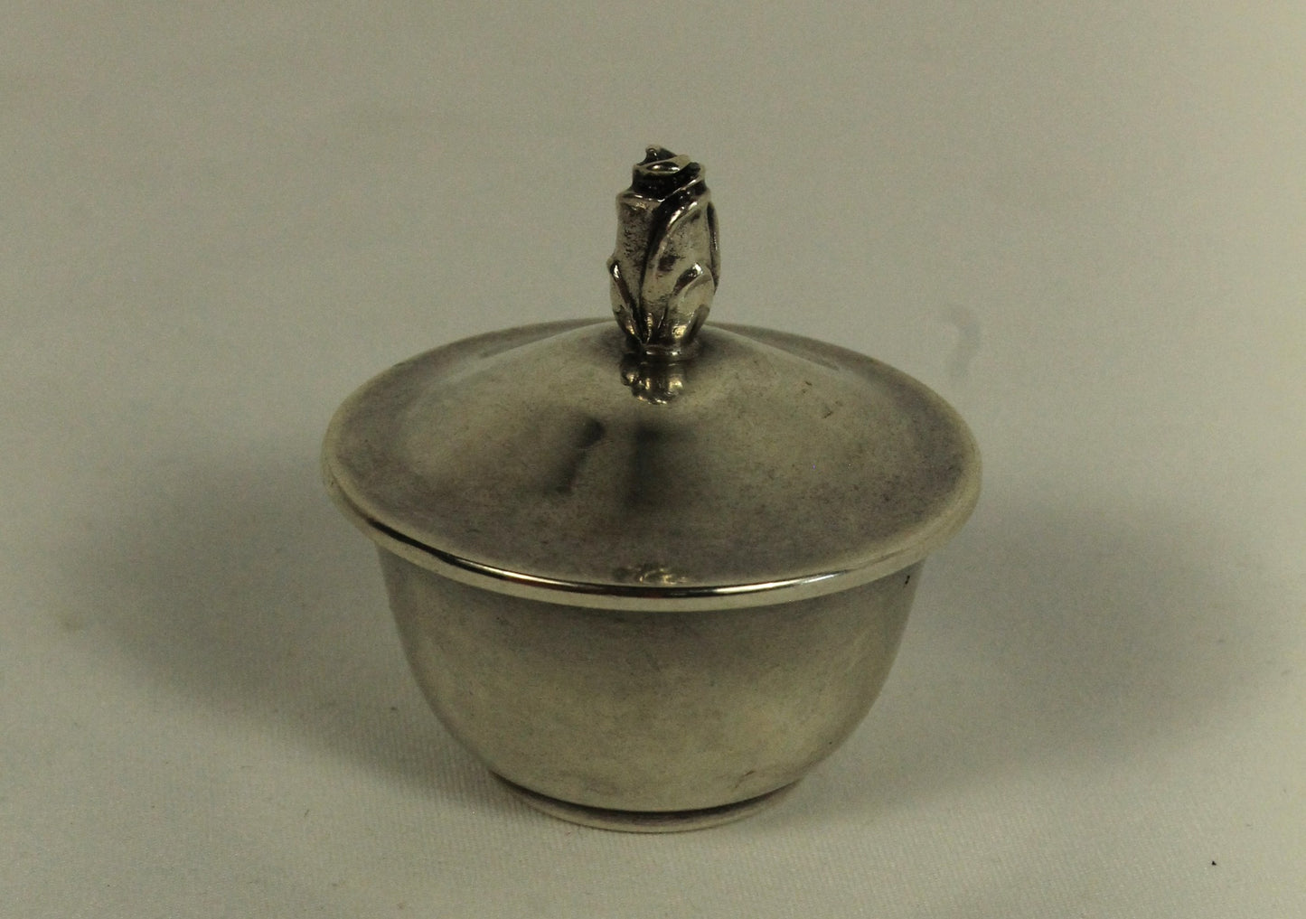 Unauthenticated Antique Tiffany & Co. Makers Sterling Box with Floral Finial - Gilded Interior, Pattern 23764