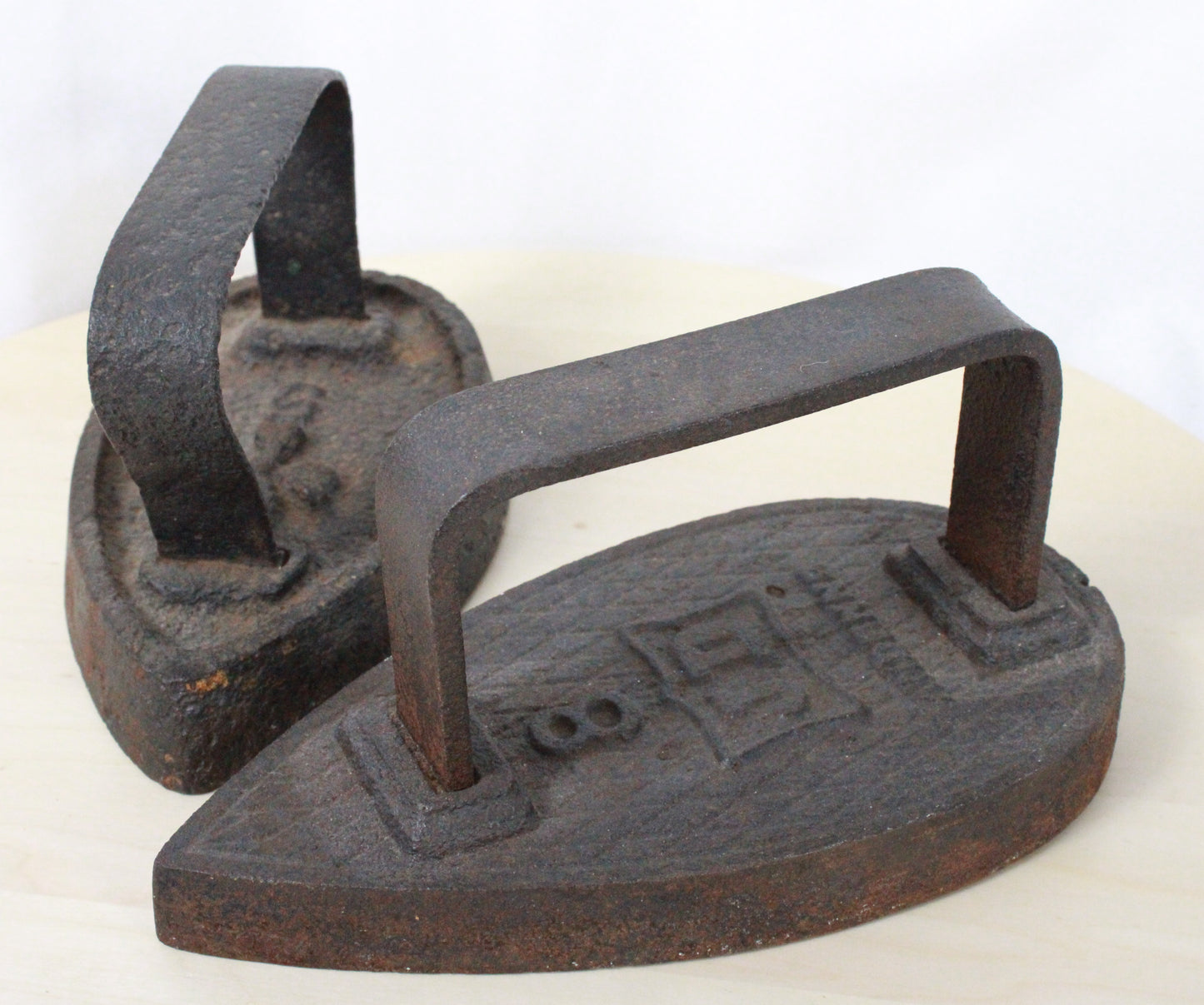 Pair of Antique Cast Iron Sad Irons