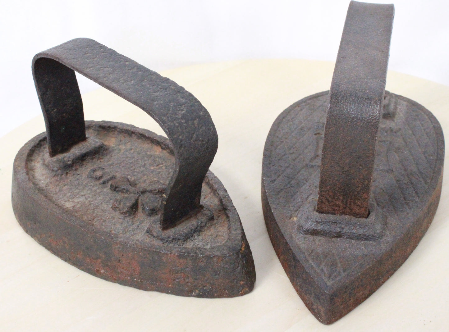 Pair of Antique Cast Iron Sad Irons