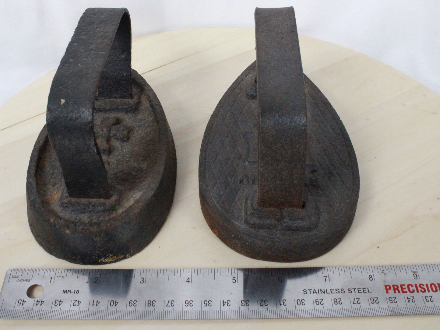 Pair of Antique Cast Iron Sad Irons
