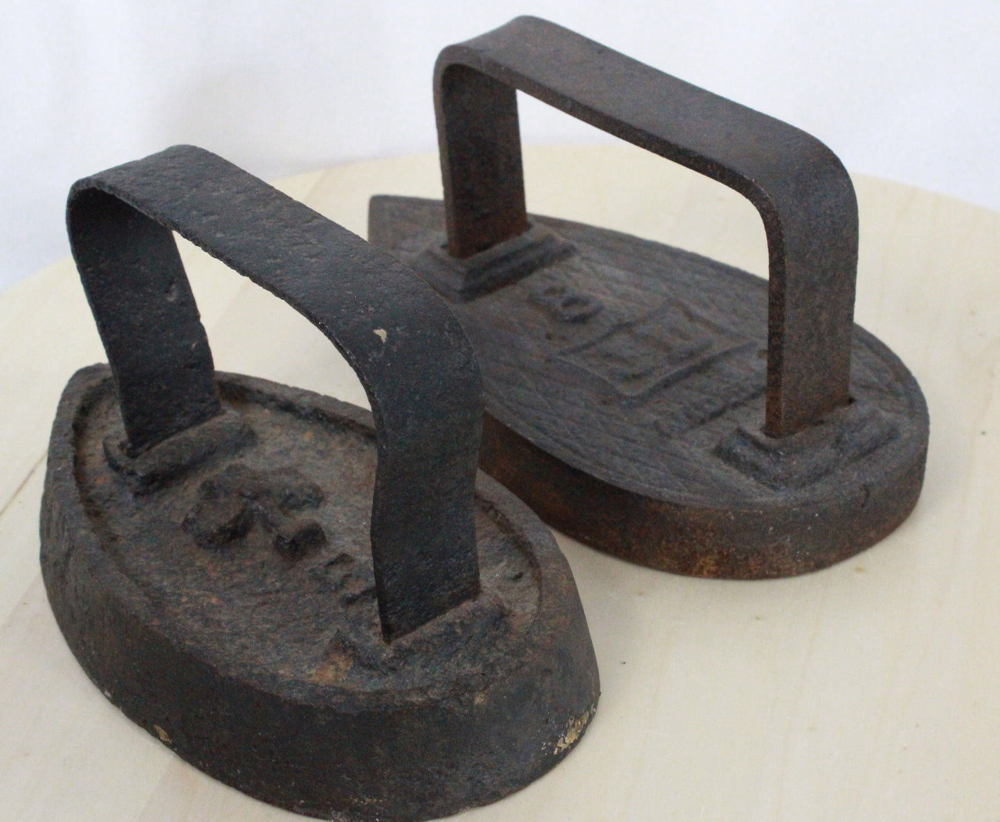 Pair of Antique Cast Iron Sad Irons