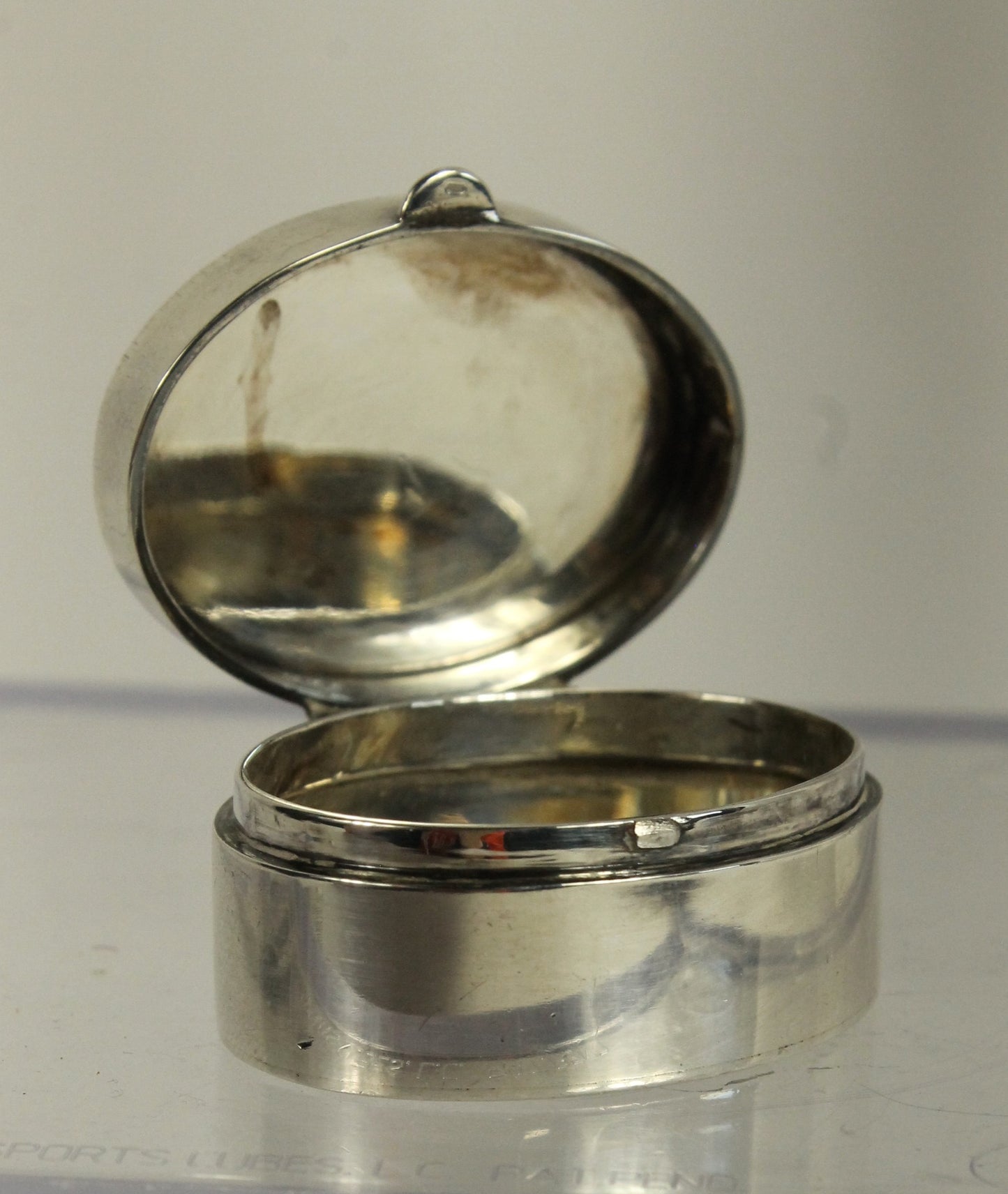 Sterling Silver Frog Pill Box or Trinket Box - Miniature Collectible Hinged Box