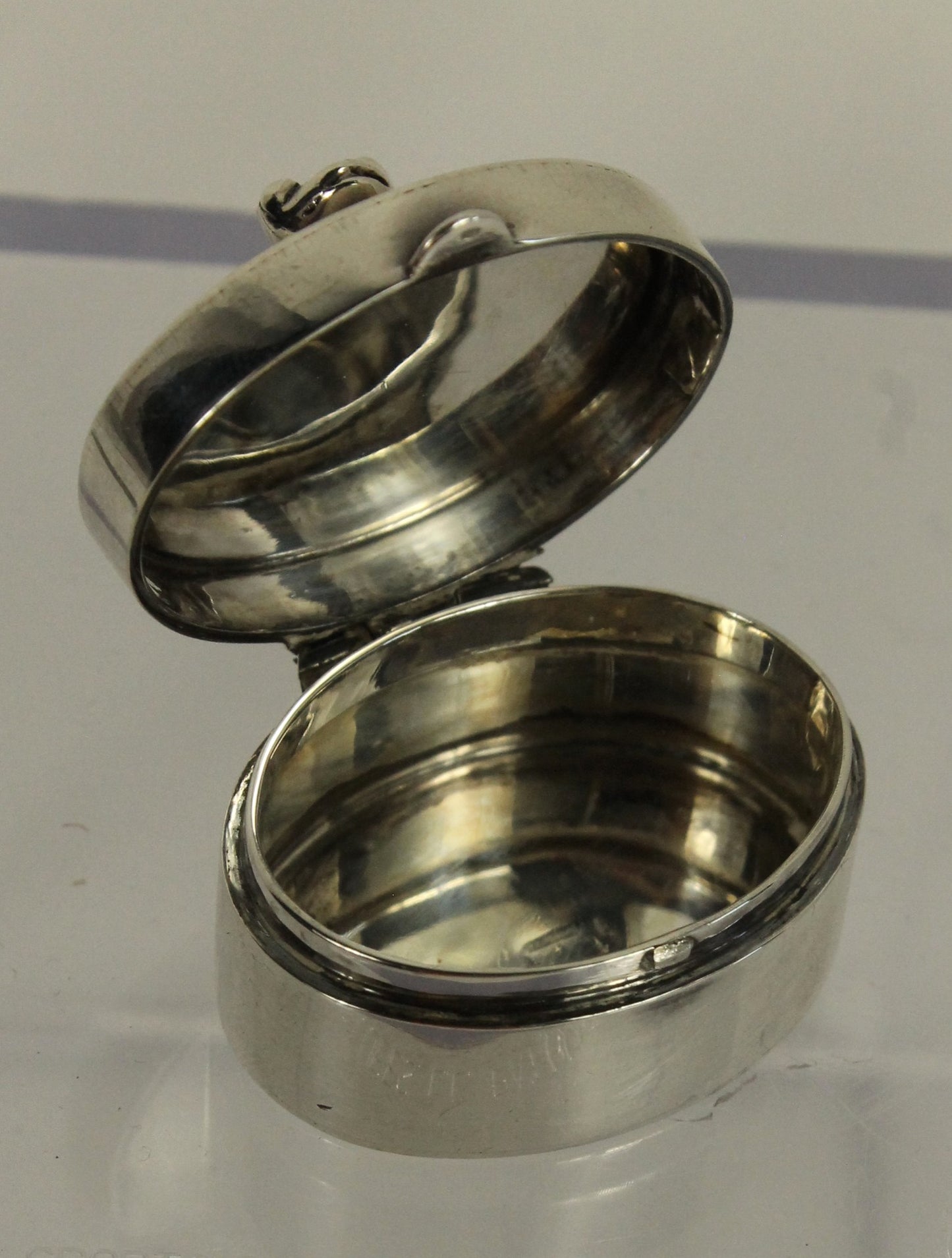 Sterling Silver Frog Pill Box or Trinket Box - Miniature Collectible Hinged Box