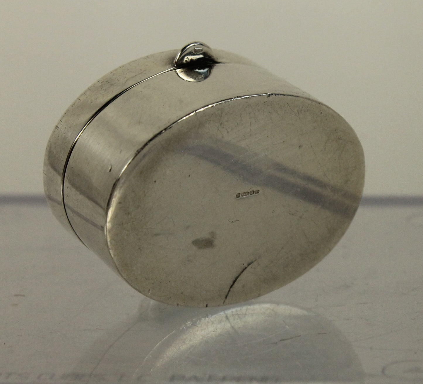 Sterling Silver Frog Pill Box or Trinket Box - Miniature Collectible Hinged Box