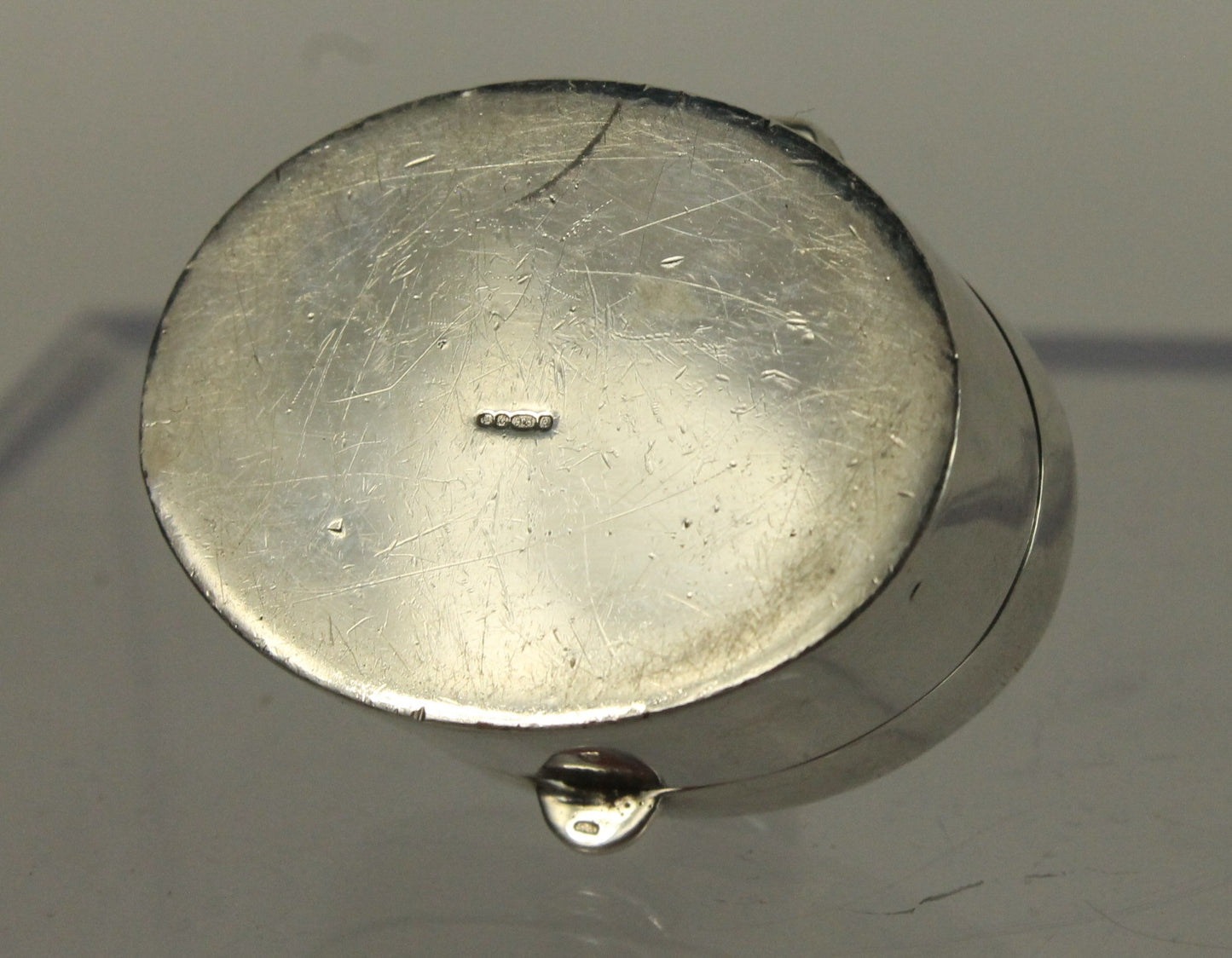 Sterling Silver Frog Pill Box or Trinket Box - Miniature Collectible Hinged Box